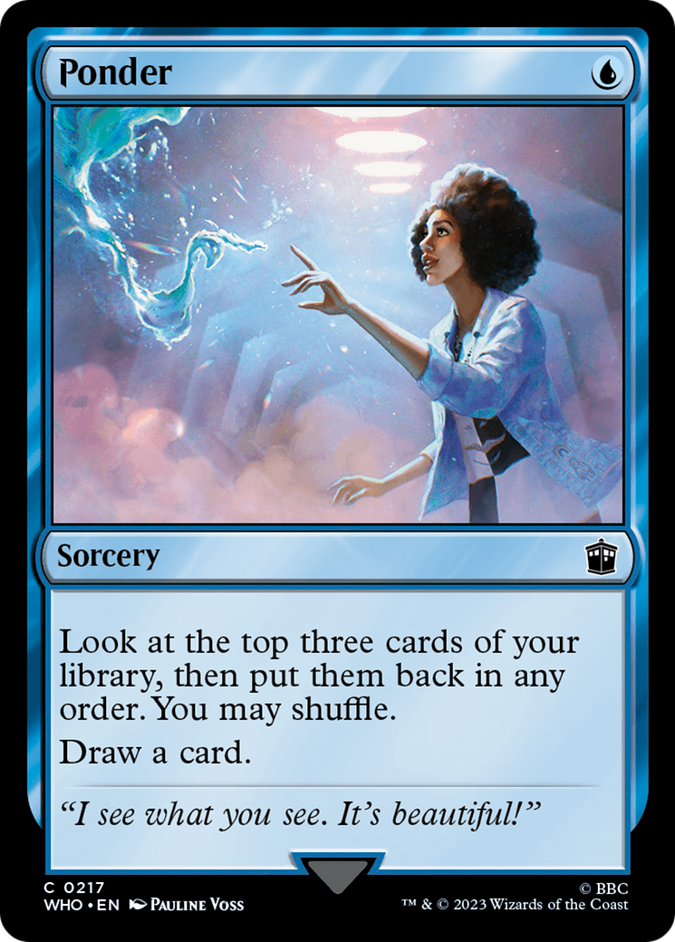 Ponder (WHO-217) [Doctor Who] Foil MTG Single Wizards of the Coast