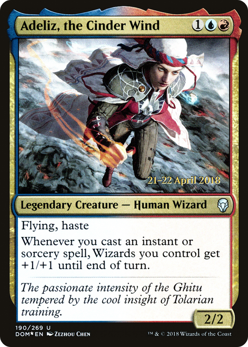 Adeliz, the Cinder Wind [Dominaria Prerelease Promos] MTG Single Magic: The Gathering