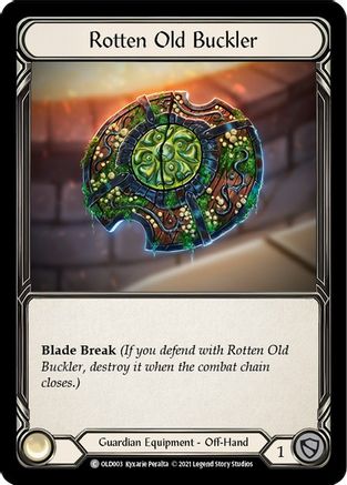 Rotten Old Buckler [OLD003] (Tales of Aria Oldhim Blitz Deck)  1st Edition Normal Flesh And Blood Single Flesh And Blood   