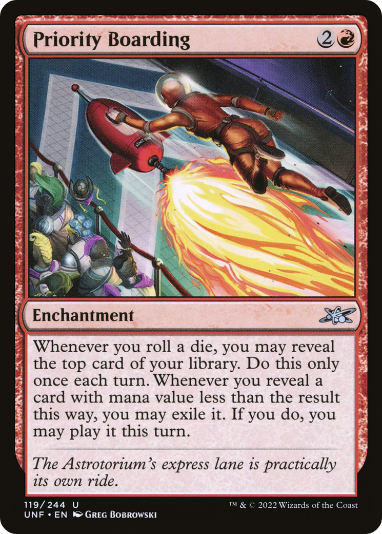 Priority Boarding (UNF-119) [Unfinity] Foil MTG Single Wizards of the Coast