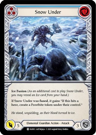 Snow Under (Blue) [OLD011] (Tales of Aria Oldhim Blitz Deck)  1st Edition Normal Flesh And Blood Single Flesh And Blood   