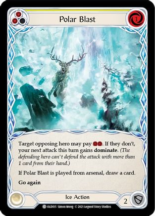 Polar Blast (Yellow) [OLD015] (Tales of Aria Oldhim Blitz Deck)  1st Edition Normal Flesh And Blood Single Flesh And Blood   