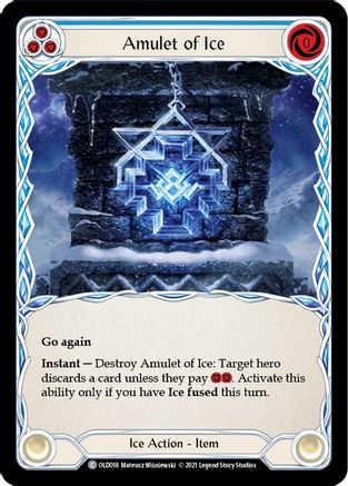 Amulet of Ice (Blue) [OLD018] (Tales of Aria Oldhim Blitz Deck)  1st Edition Normal Flesh And Blood Single Flesh And Blood   