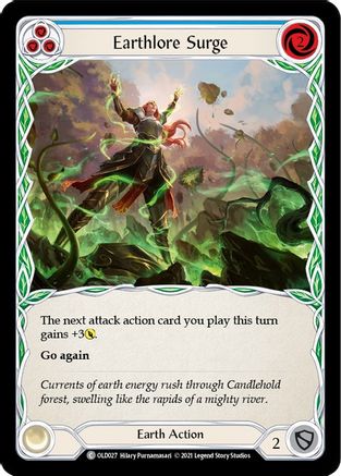 Earthlore Surge (Blue) [OLD027] (Tales of Aria Oldhim Blitz Deck)  1st Edition Normal Flesh And Blood Single Flesh And Blood   