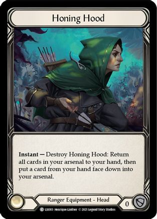 Honing Hood [LXI003] (Tales of Aria Lexi Blitz Deck)  1st Edition Normal Flesh And Blood Single Flesh And Blood   