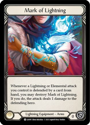 Mark of Lightning [LXI005] (Tales of Aria Lexi Blitz Deck)  1st Edition Normal Flesh And Blood Single Flesh And Blood   