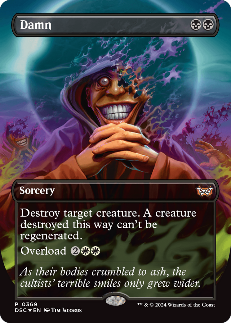 Damn (DSC-369) [Duskmourn: House of Horror Commander] (Borderless) Foil MTG Single Wizards of the Coast