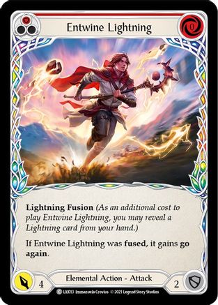 Entwine Lightning (Red) [LXI013] (Tales of Aria Lexi Blitz Deck)  1st Edition Normal Flesh And Blood Single Flesh And Blood   