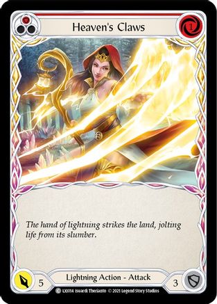 Heaven's Claws (Red) [LXI014] (Tales of Aria Lexi Blitz Deck)  1st Edition Normal Flesh And Blood Single Flesh And Blood   