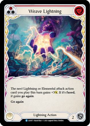 Weave Lightning (Red) [LXI017] (Tales of Aria Lexi Blitz Deck)  1st Edition Normal Flesh And Blood Single Flesh And Blood   