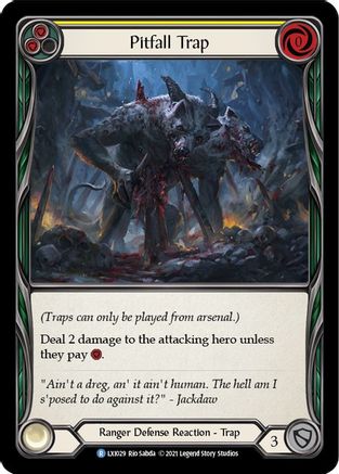 Pitfall Trap (Yellow) [LXI029] (Tales of Aria Lexi Blitz Deck)  1st Edition Normal Flesh And Blood Single Flesh And Blood   