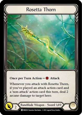 Rosetta Thorn [BRI004] (Tales of Aria Briar Blitz Deck)  1st Edition Normal Flesh And Blood Single Flesh And Blood   