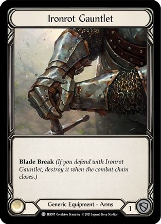 Ironrot Gauntlet [BRI007] (Tales of Aria Briar Blitz Deck)  1st Edition Normal Flesh And Blood Single Flesh And Blood   