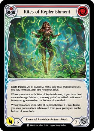 Rites of Replenishment (Red) [BRI010] (Tales of Aria Briar Blitz Deck)  1st Edition Normal Flesh And Blood Single Flesh And Blood   
