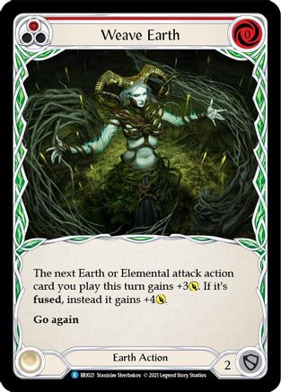 Weave Earth (Red) [BRI021] (Tales of Aria Briar Blitz Deck)  1st Edition Normal Flesh And Blood Single Flesh And Blood   