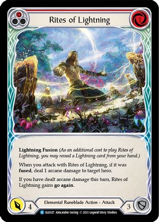 Rites of Lightning (Red) [BRI027] (Tales of Aria Briar Blitz Deck)  1st Edition Normal Flesh And Blood Single Flesh And Blood   