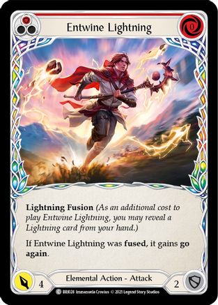 Entwine Lightning (Red) [BRI028] (Tales of Aria Briar Blitz Deck)  1st Edition Normal Flesh And Blood Single Flesh And Blood   