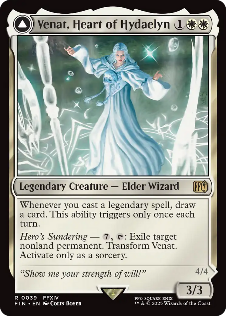 Venat, Heart of Hydaelyn // Hydaelyn, the Mothercrystal (FIN-039) [FINAL FANTASY] Foil MTG Single Wizards of the Coast