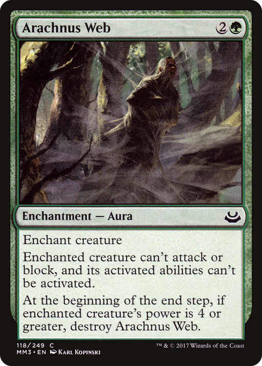 Arachnus Web (MM3-118) [Modern Masters 2017] MTG Single Wizards of the Coast