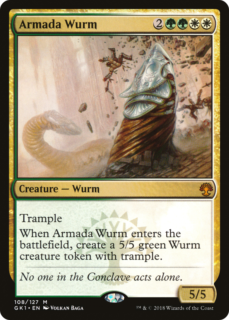 Armada Wurm (GR1-108) [Misc] GRN Guild Kit MTG Single Wizards of the Coast