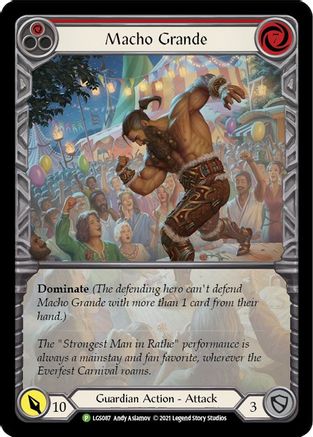 Macho Grande (Red) [LGS087] (Promo)  Rainbow Foil Flesh And Blood Single Flesh And Blood   