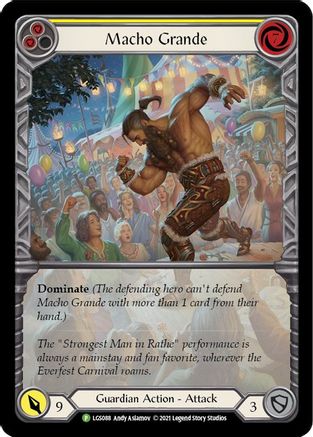 Macho Grande (Yellow) [LGS088] (Promo)  Rainbow Foil Flesh And Blood Single Flesh And Blood   