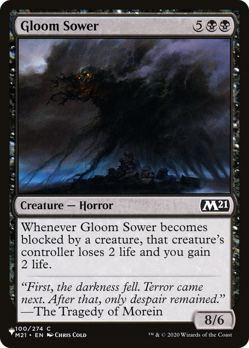 Gloom Sower (LIST-M21-100) [Mystery Booster] The List MTG Single Wizards of the Coast