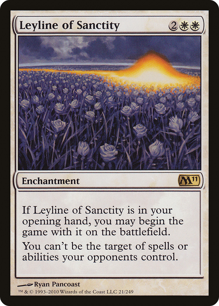 Leyline of Sanctity (M11-021) [Magic 2011] Foil MTG Single Wizards of the Coast