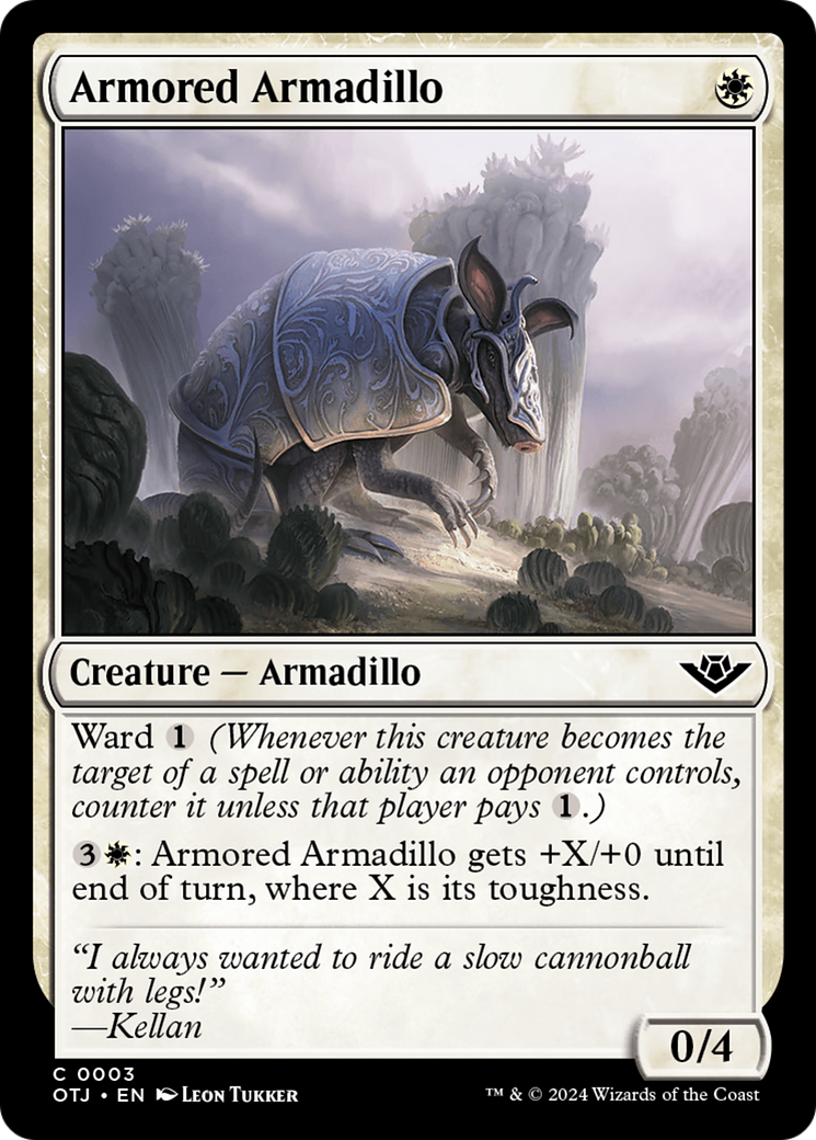 Armored Armadillo (OTJ-003) [Outlaws of Thunder Junction] MTG Single Wizards of the Coast