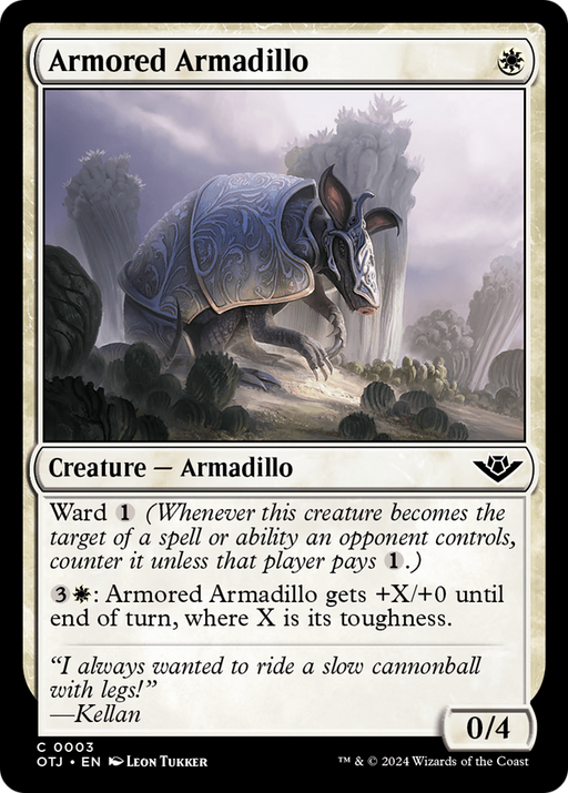 Armored Armadillo (OTJ-003) [Outlaws of Thunder Junction] MTG Single Wizards of the Coast