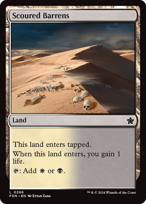Scoured Barrens (FDN-266) [Foundations] MTG Single Wizards of the Coast