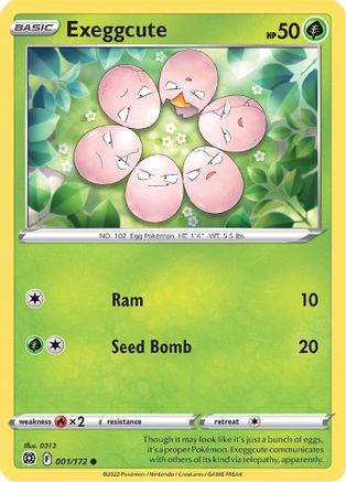 Exeggcute (1/172) [SWSH: Brilliant Stars] Pokemon Single Pokémon