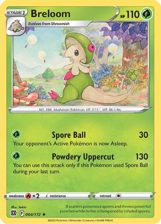 Breloom (4/172) Reverse Holofoil [SWSH: Brilliant Stars] Pokemon Single Pokémon