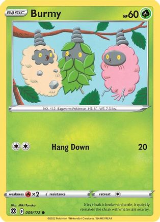 Burmy (9/172) Reverse Holofoil [SWSH: Brilliant Stars] Pokemon Single Pokémon