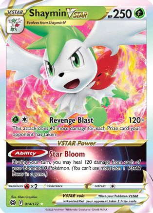 Shaymin VSTAR (14/172) Holofoil [SWSH09 Brilliant Stars] Pokemon Single Pokémon