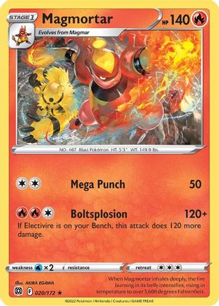 Magmortar (20/172) [SWSH: Brilliant Stars] Pokemon Single Pokémon