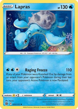 Lapras (31/172) [SWSH: Brilliant Stars] Pokemon Single Pokémon