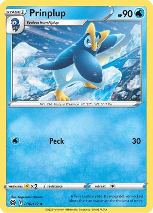 Prinplup (36/172) [SWSH: Brilliant Stars] Pokemon Single Pokémon