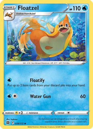 Floatzel (39/172) [SWSH: Brilliant Stars] Pokemon Single Pokémon