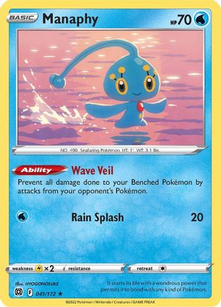 Manaphy (41/172) [SWSH: Brilliant Stars] Pokemon Single Pokémon
