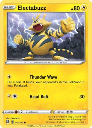 Electabuzz (46/172) [SWSH: Brilliant Stars] Pokemon Single Pokémon