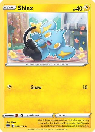 Shinx (49/172) Reverse Holofoil [SWSH: Brilliant Stars] Pokemon Single Pokémon