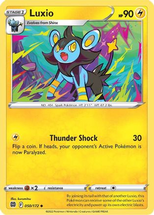 Luxio (50/172) Reverse Holofoil [SWSH: Brilliant Stars] Pokemon Single Pokémon