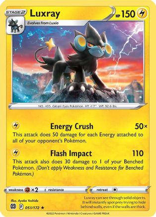 Luxray (51/172) [SWSH: Brilliant Stars] Pokemon Single Pokémon