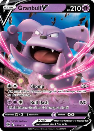 Granbull V (57/172) Holofoil [SWSH: Brilliant Stars] Pokemon Single Pokémon