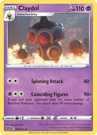 Claydol (59/172) Reverse Holofoil [SWSH: Brilliant Stars] Pokemon Single Pokémon