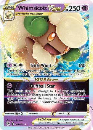 Whimsicott VSTAR (65/172) Holofoil [SWSH: Brilliant Stars] Pokemon Single Pokémon