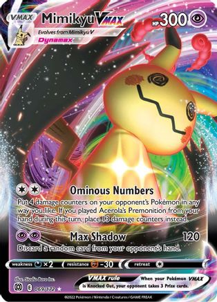 Mimikyu VMAX 69/172 Holofoil [SWSH: Brilliant Stars] Pokemon Single Pokémon