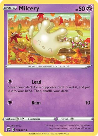 Milcery (70/172) Reverse Holofoil [SWSH: Brilliant Stars] Pokemon Single Pokémon