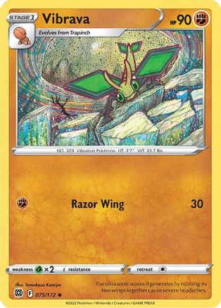 Vibrava (75/172) [SWSH: Brilliant Stars] Pokemon Single Pokémon